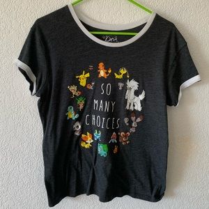 Pokèmon “so many choices” graphic tee